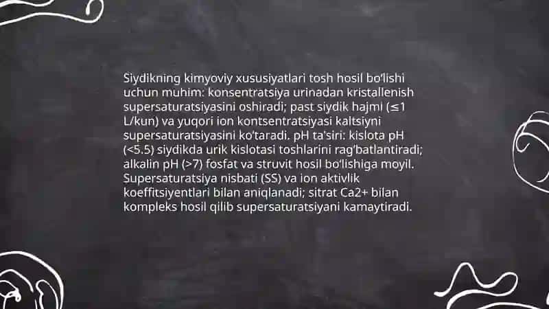 Tosh kasalliklarining kimyoviy asoslari 4