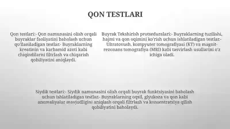 Buyrak Tekshirish Usullari 4