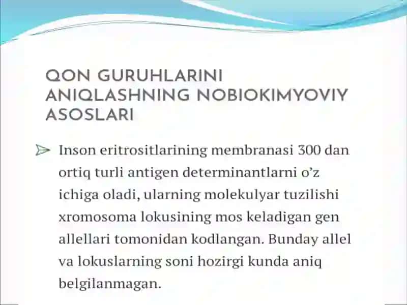 Qon guruhlari va rezus faktorni 4