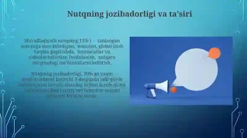 Musayeva Feruzaning kasbiy nutq madaniyati fanidan tayyorlagan taqdimoti 4