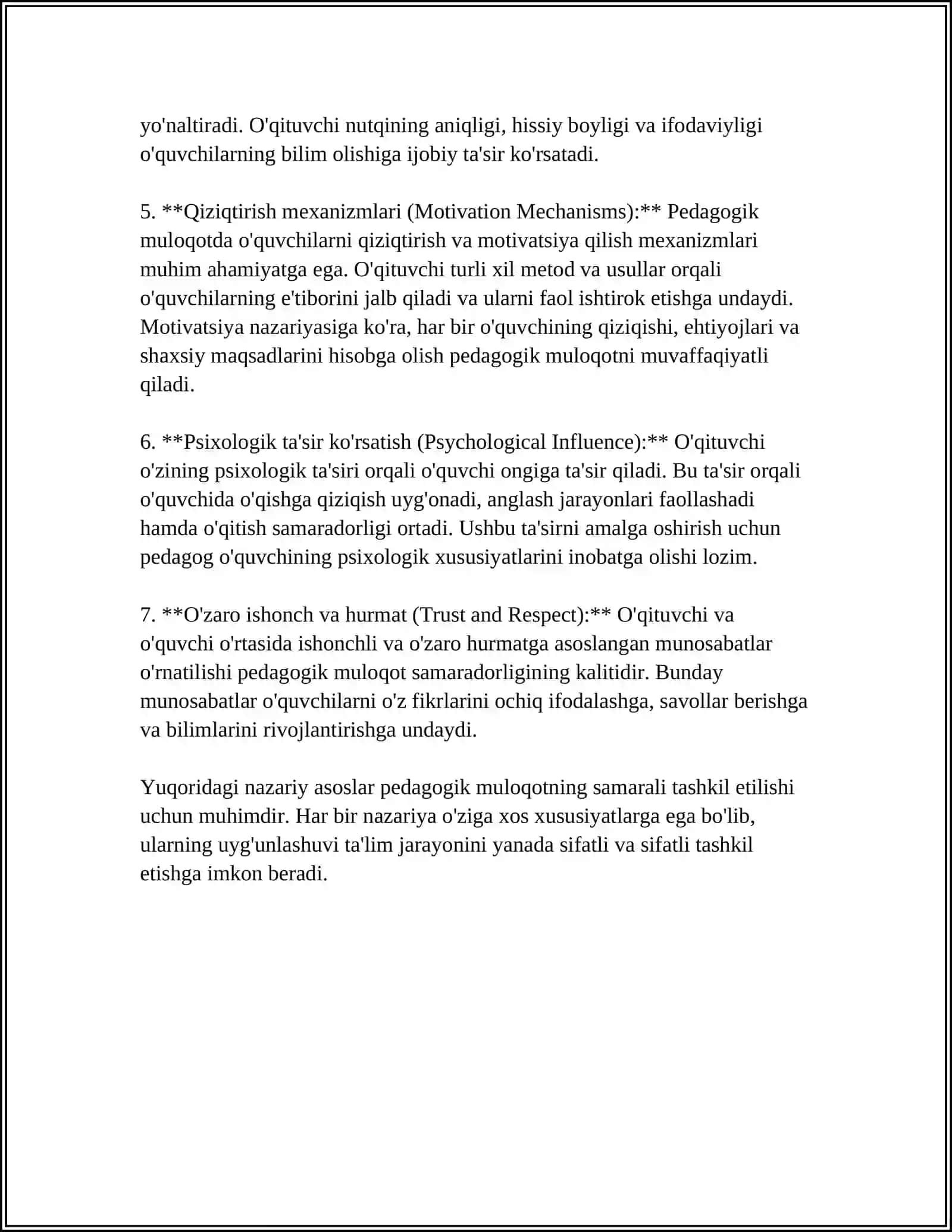 Pedagogik faoliyatda muloqot 4