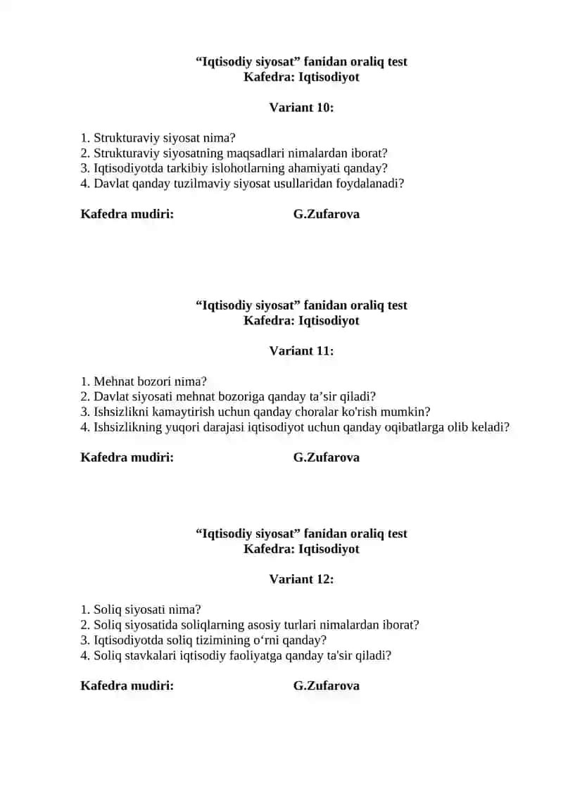 Iqtisodiy siyosat 4