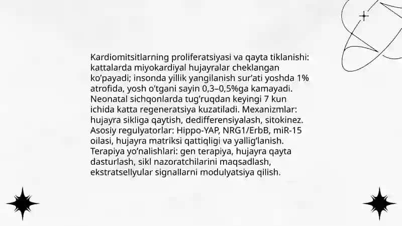 Yurak mushagi regeneratsiyasi 4
