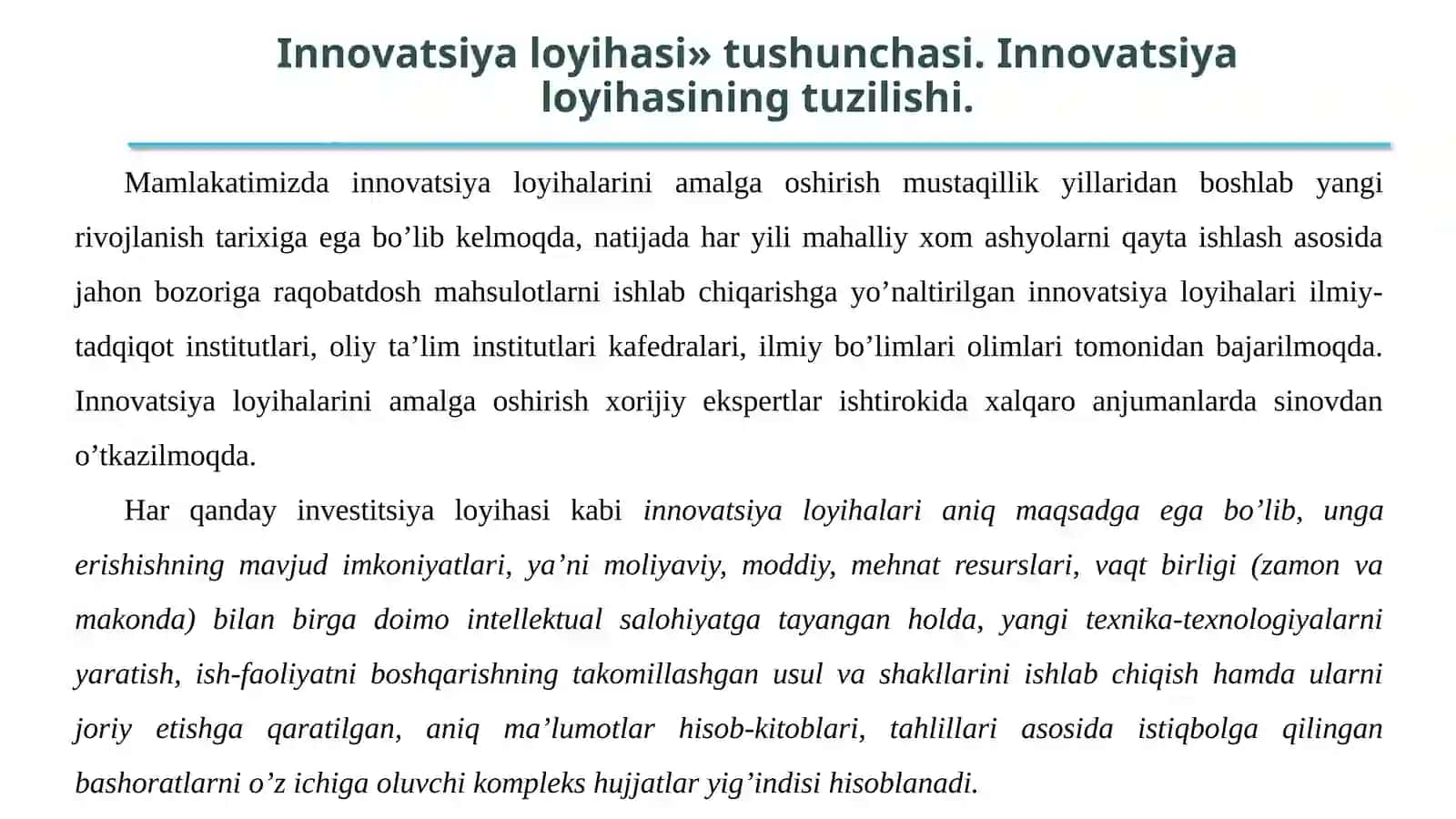 INNAVATSION INFRASTRUKTURANI SHAKLLANTIR 4