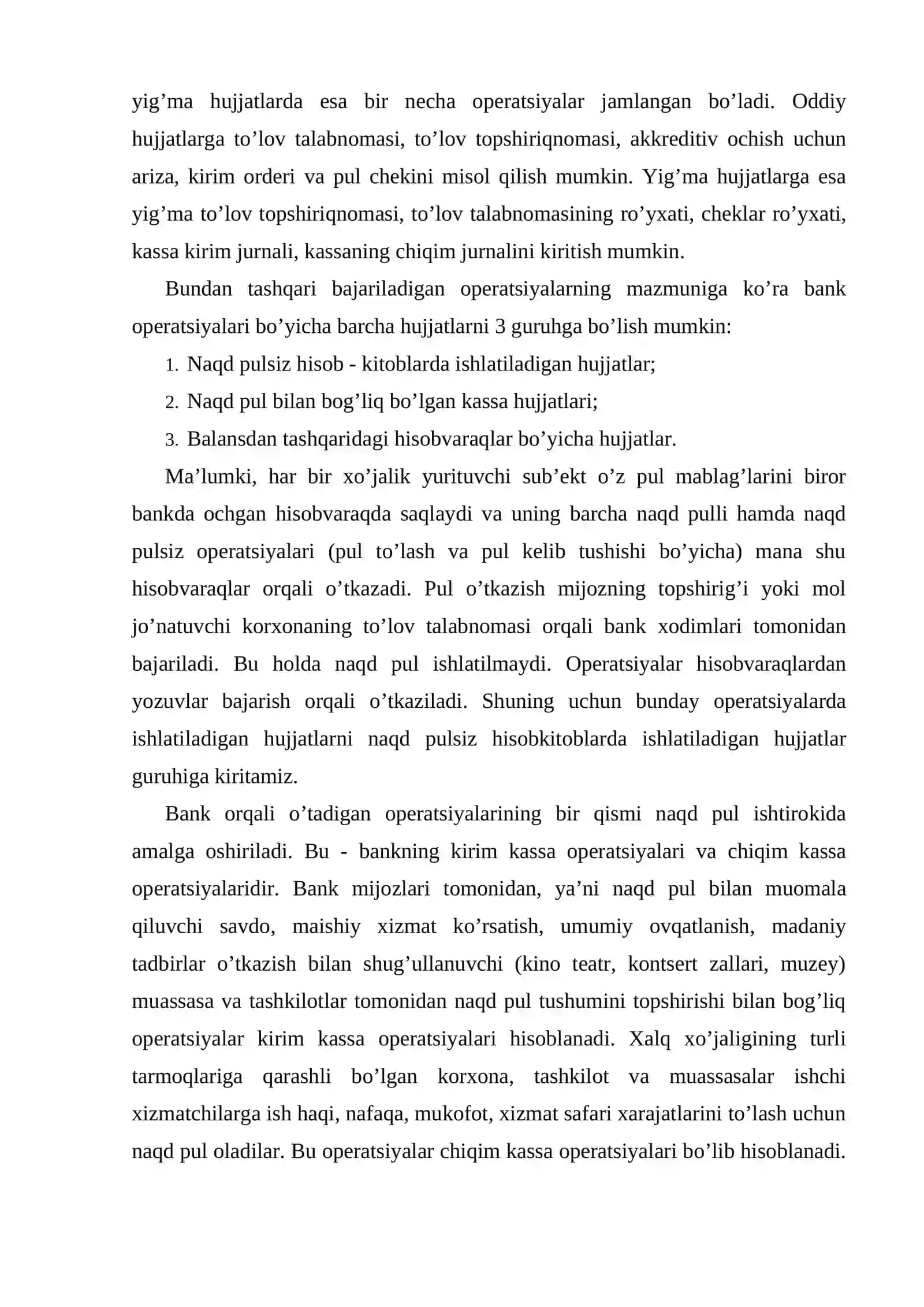 Hujjatlar aylanishi va bank nazorati 4