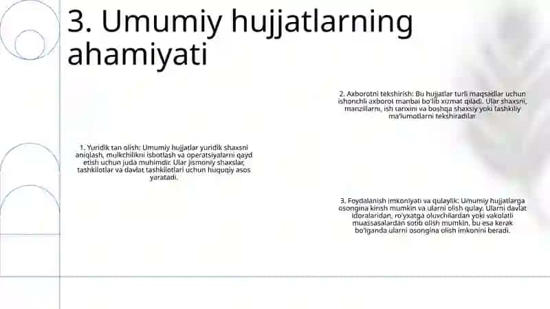 Umumiy Hujjatlar Bo'Yicha Taqdimot 4