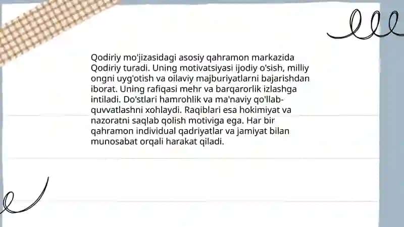Ijod sehri, Qodiriy mo'jizasi 4