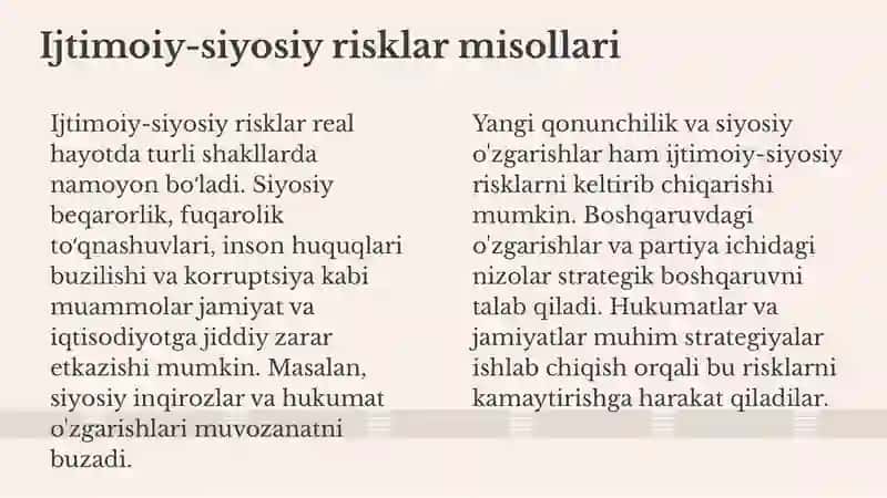 Ijtimoiy-siyosiy risklar 4