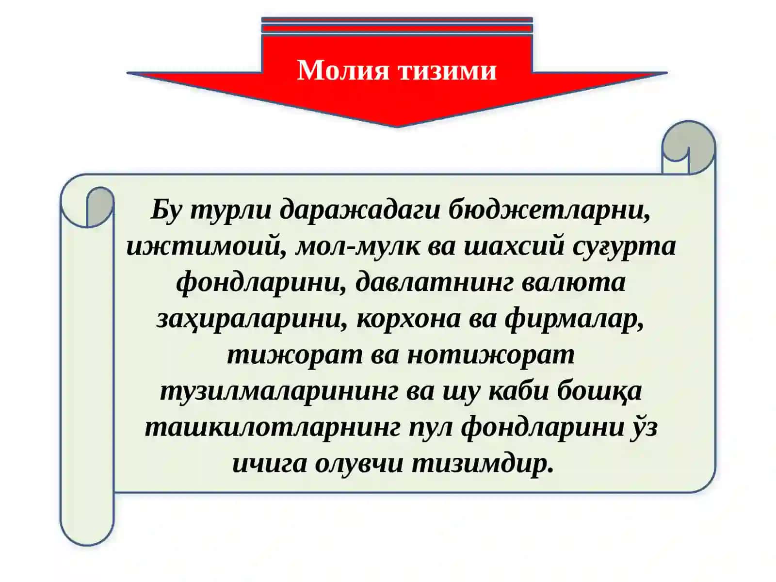 Молиянинг моҳияси ва вазифалари 4