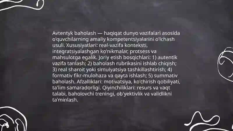 Nazorat qilish va baholashning zamonaviy usullari 4