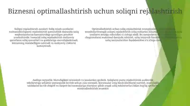 Soliq majburiyatlari va muvofiqlik 4