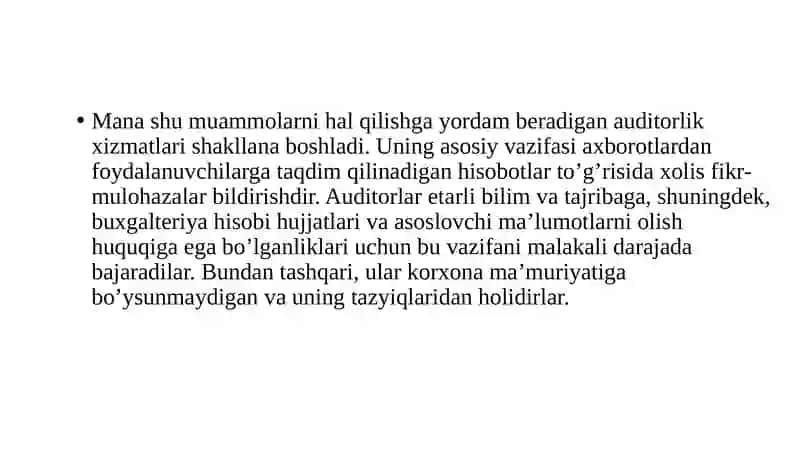 AUDITNING MOHIYATI UNING MAQSADI VA VAZIFALARI 4