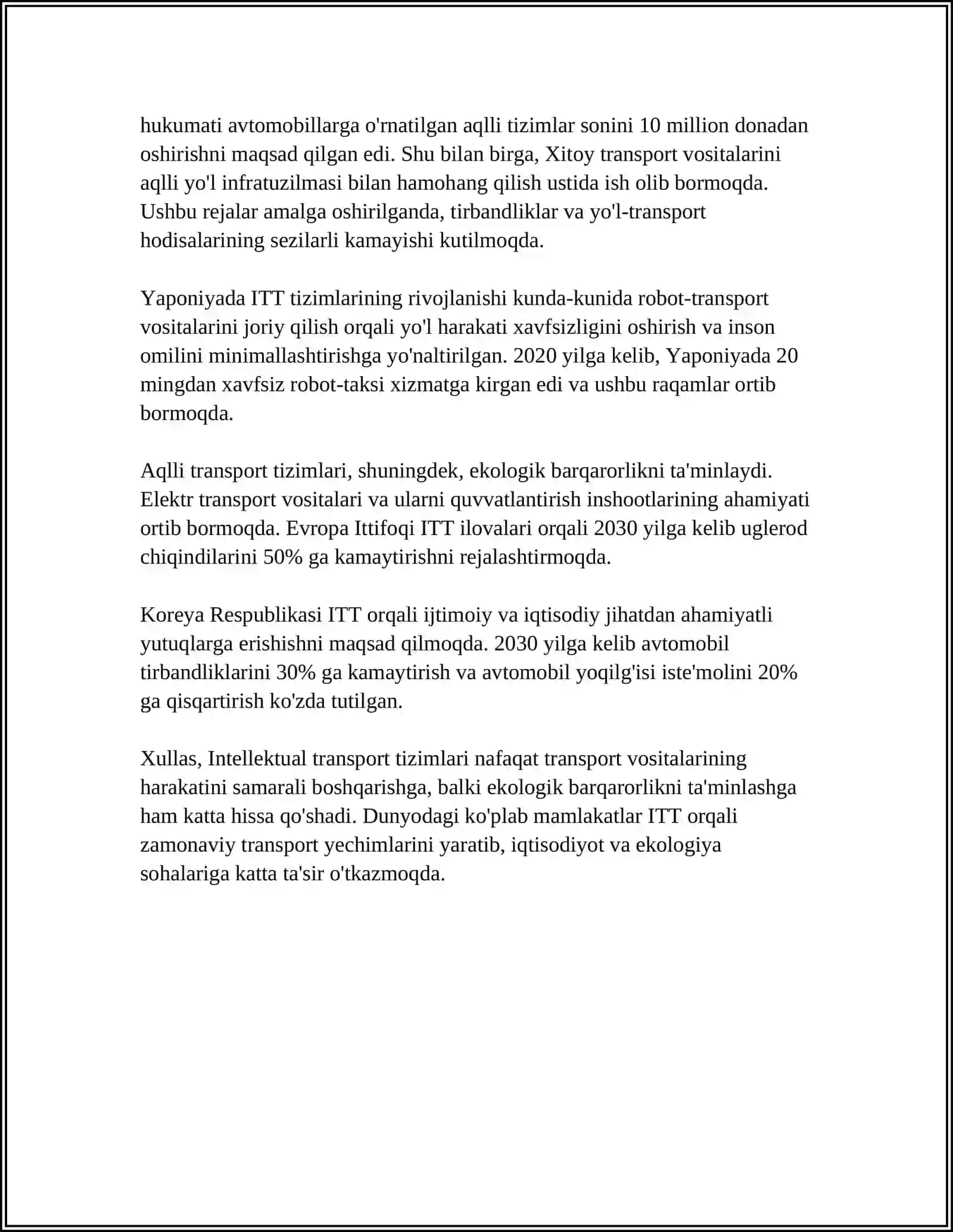 INTELEKTUAL TRANSPORT VOSITALARI 4