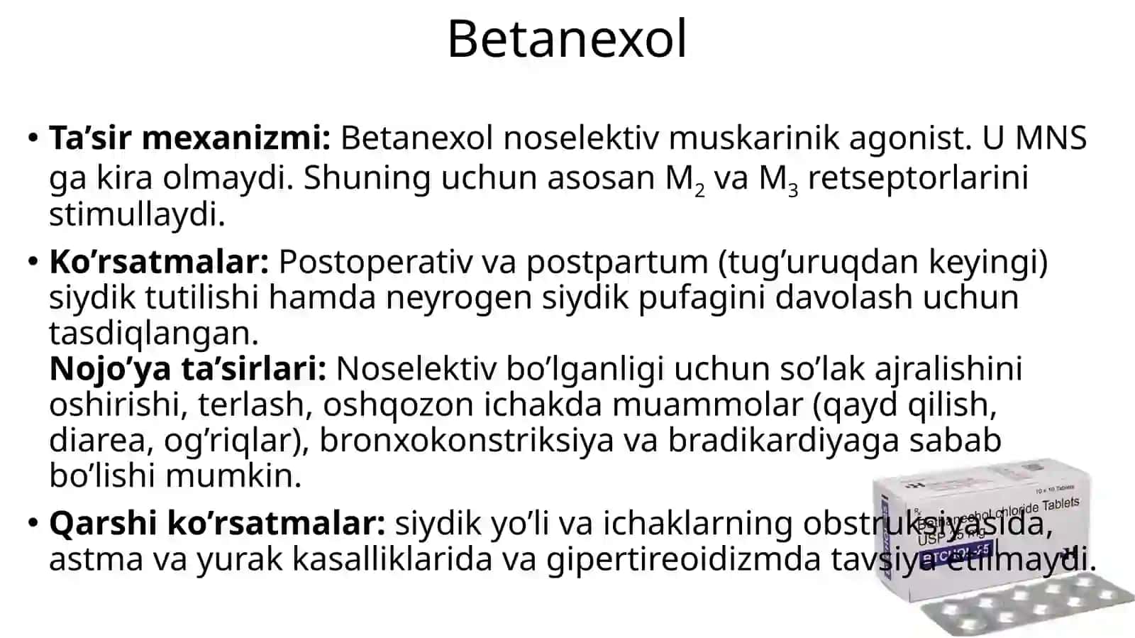 Parasimpatomimetik dorilar 4