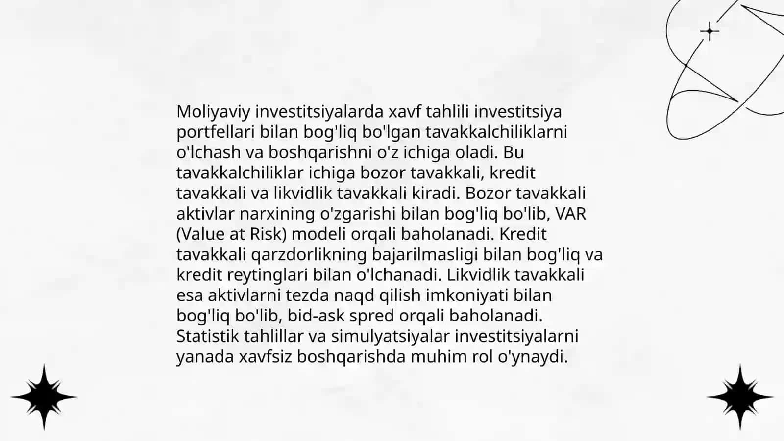 Moliyaviy investitsiyalar auditi 4
