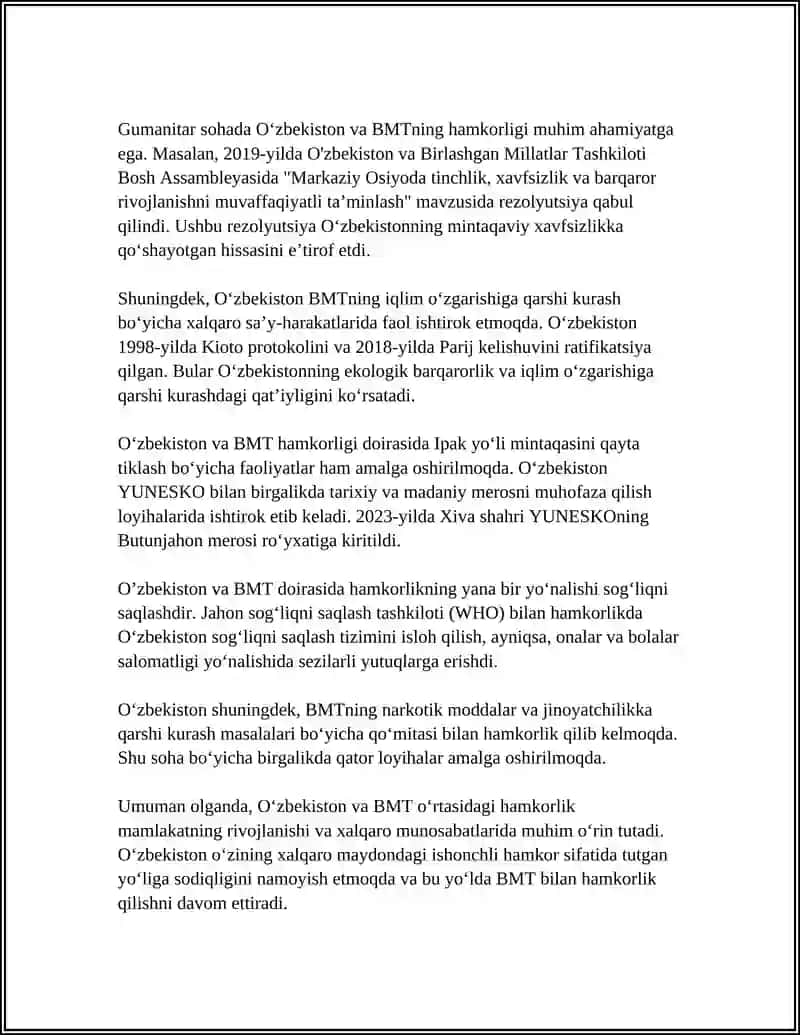 OʻZBEKISTON VA JAHON HAMJAMIYATI 4