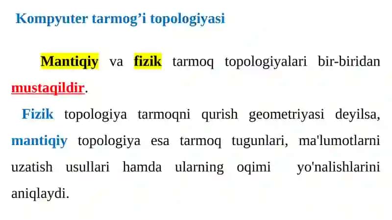 Tarmoq topologiyasi 4