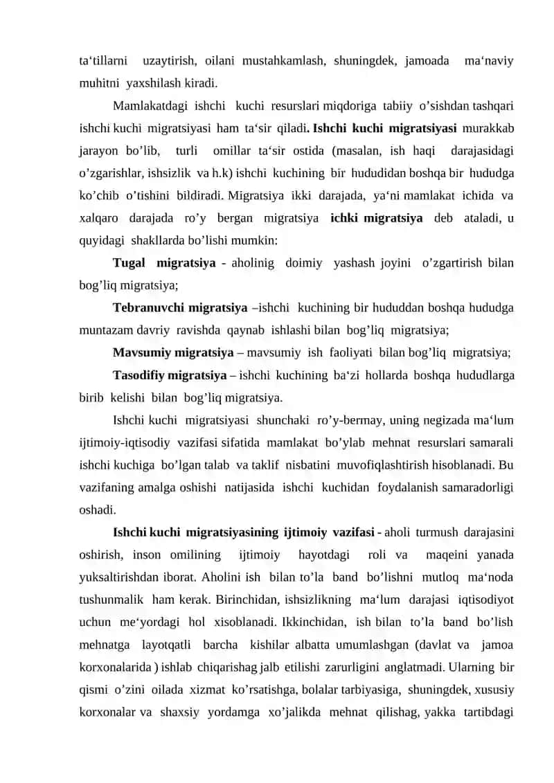 Ishchi kuchi va uni takror ishlab chiqarish 4