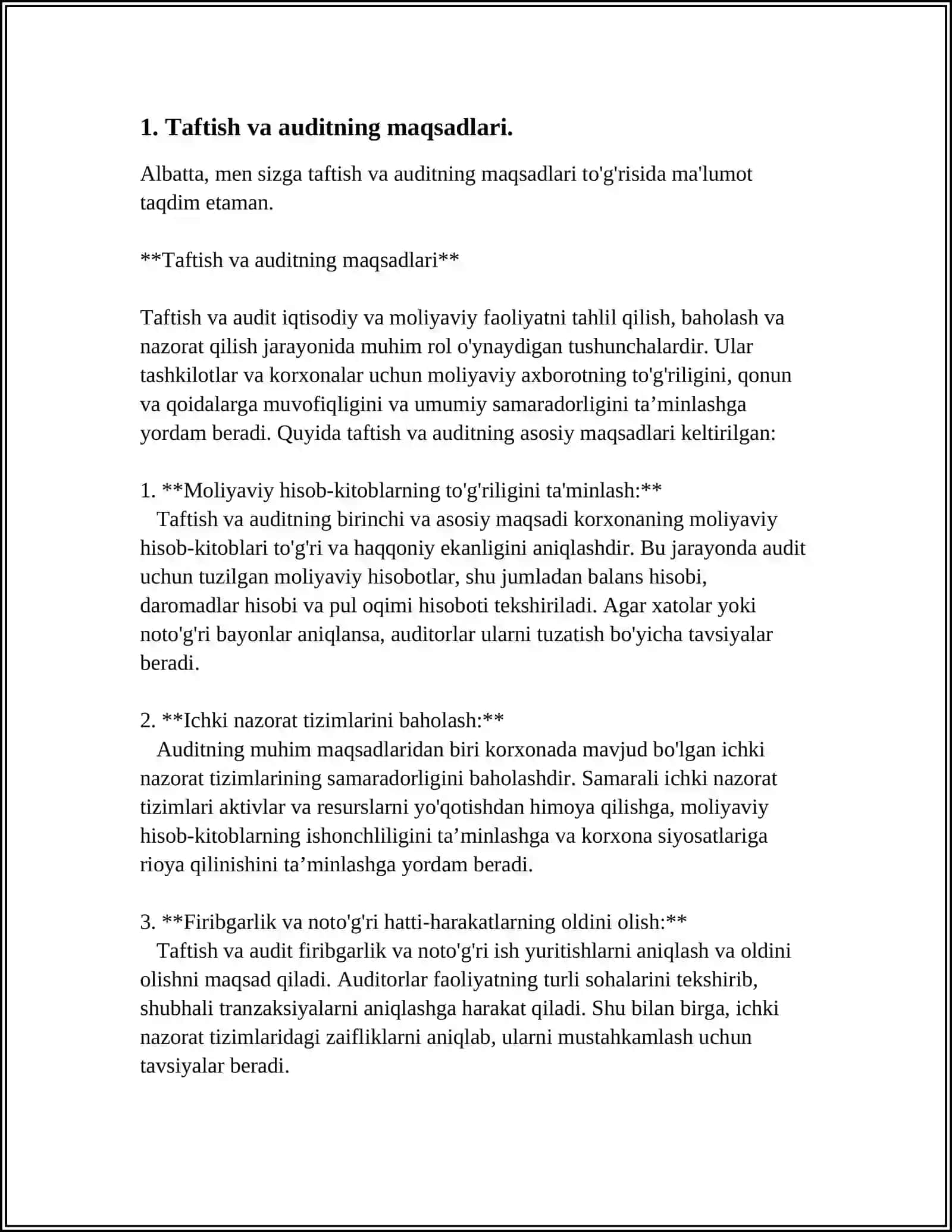 AUDIT V TAFTISH,ULARNING ÕXSHASHLIK V FARQLI TOMONLARI 4