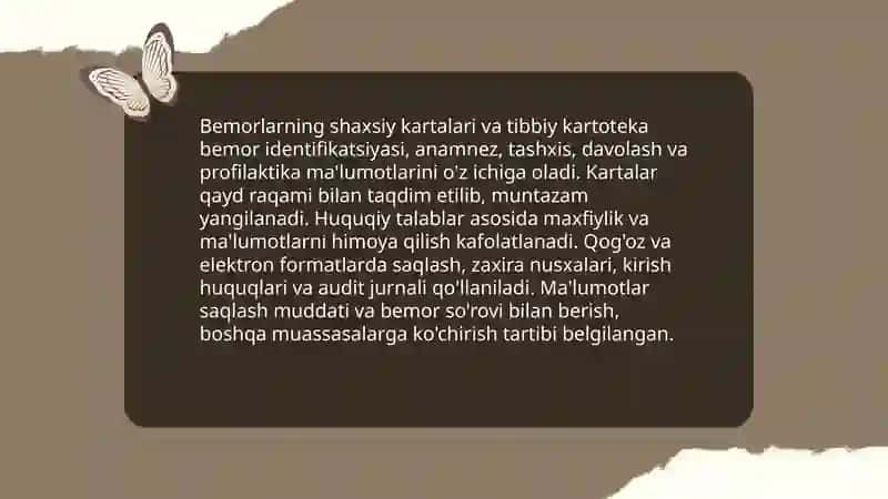 Tibbiy hujjatlarni yuritish 4