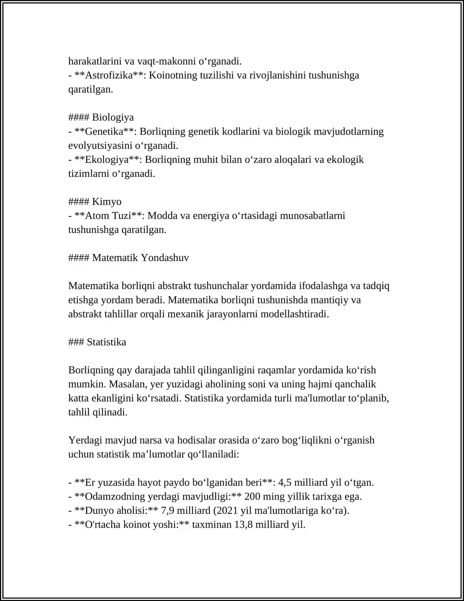 BORLIQ FALSAFASI 4