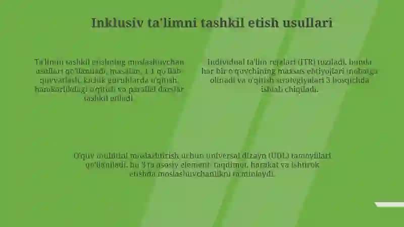 Inklyuziv ta'lim mazmuni va tashkil etishyo‘llari 4