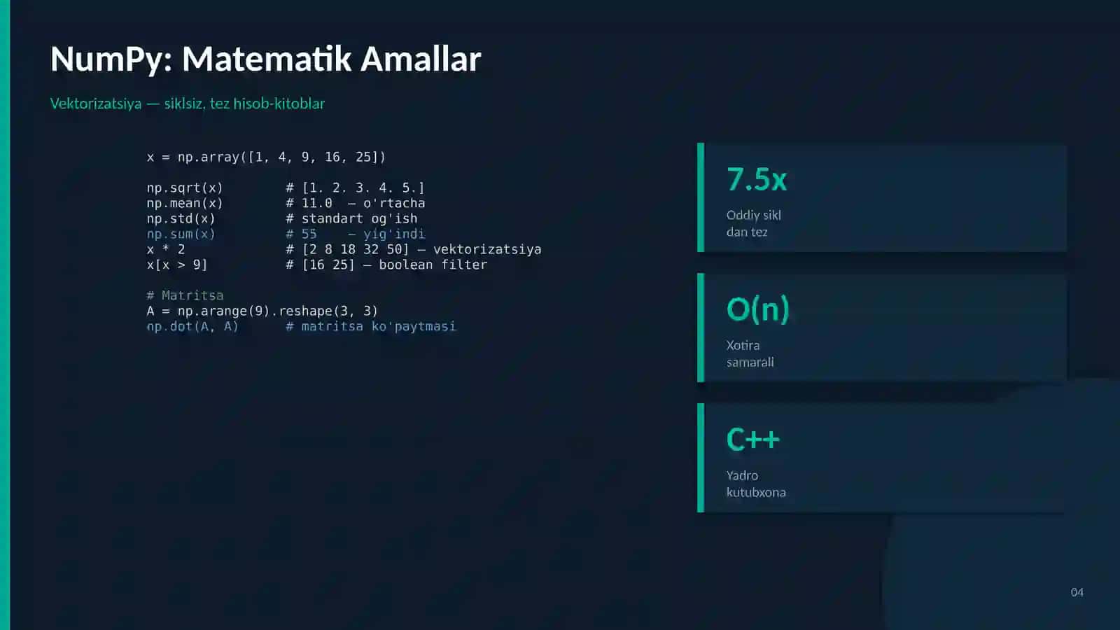 PYTHON DASTURLASH 4