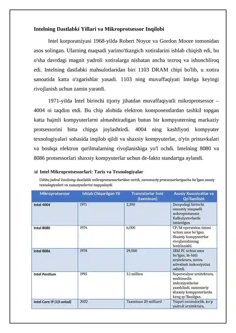 Intel kompaniyasi va uning zamonaviy elektron qurilmalari 4