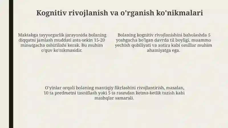 Bolalarni maktab ta'limiga tayyorlash 4