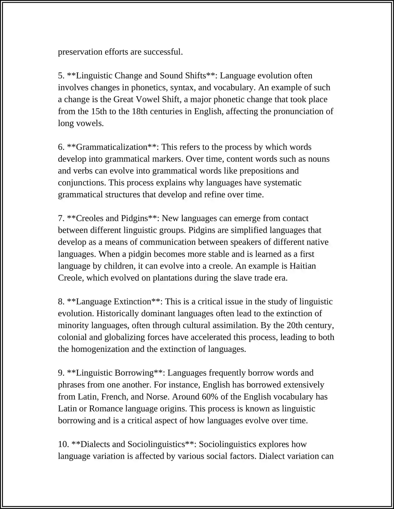 Evolution of Languages 4