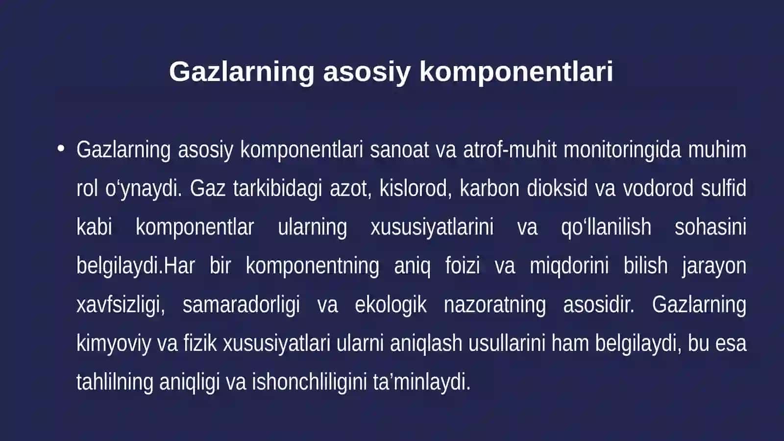 Gazlarning tarkibini taxlil qilish qurilmalari 4