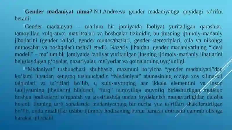 Gender yondashuvning ma'noli 4
