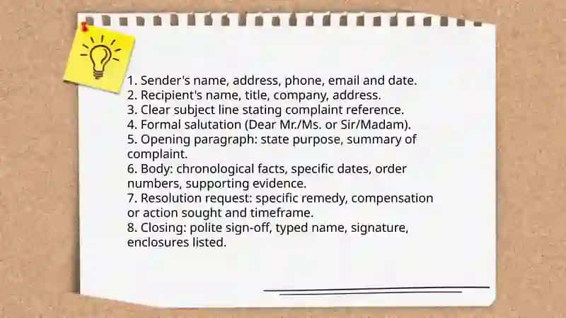 Complaint letters 4