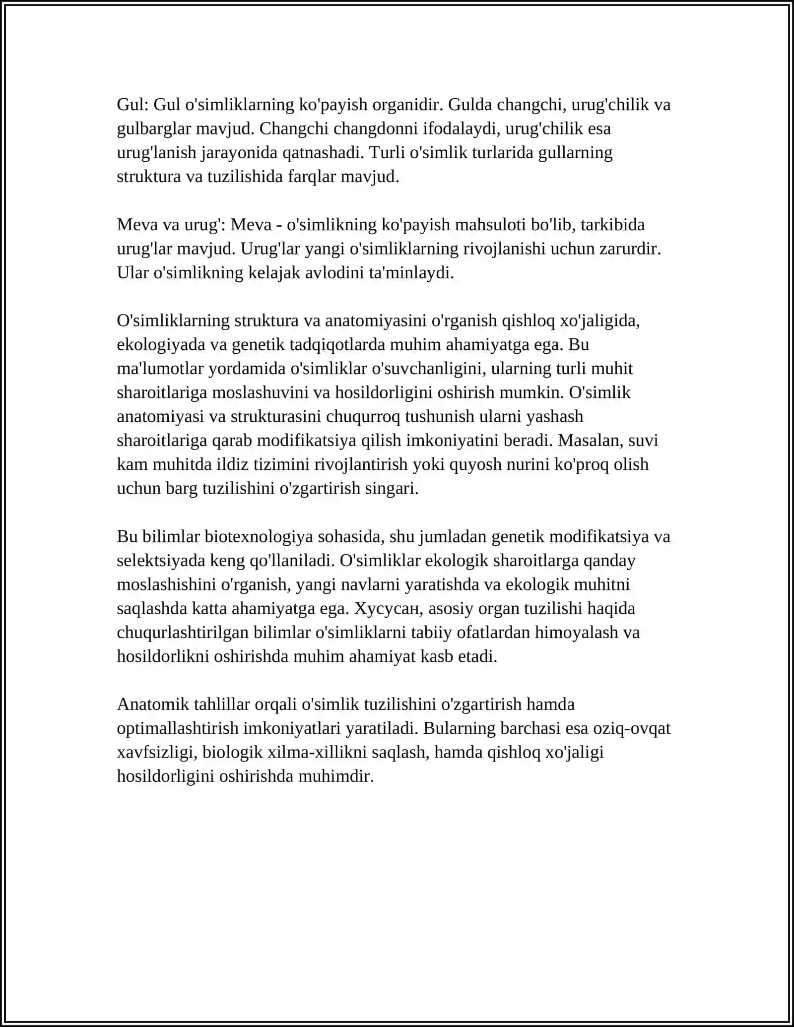 O'simliklar umumiy anatomiyasi 4