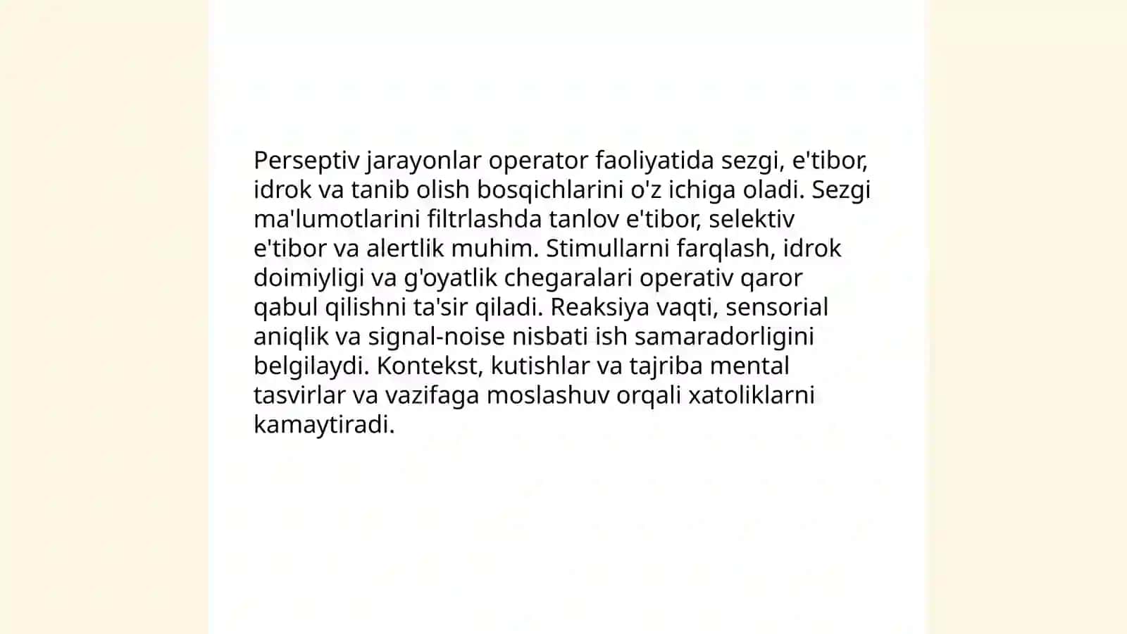 Operator faoliyatining psixologik tuzilishi 4