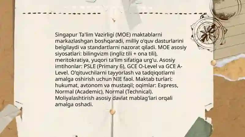 Singapur ta'lim tizimi 4