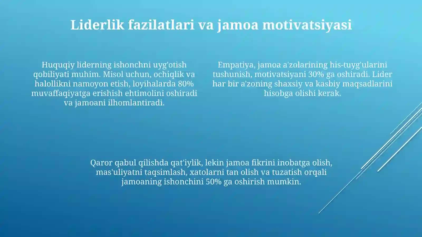 Huquqiy liderning jamoada roli 4