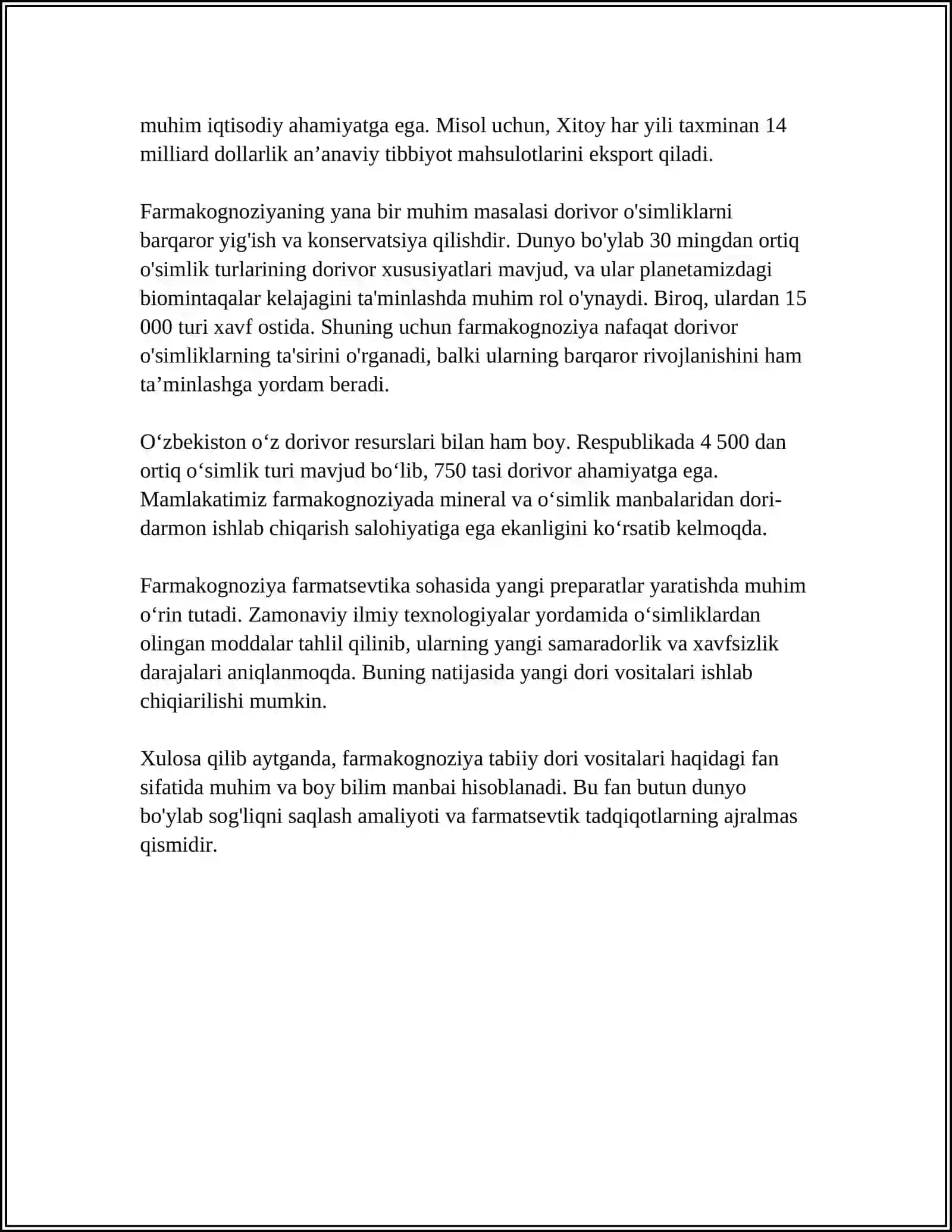 Farmakognoziya va Farmasevtik Kimyo 4