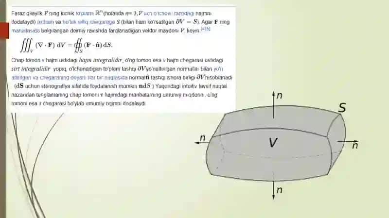 Ostragradskiy teoremasining tadbiqlari 4