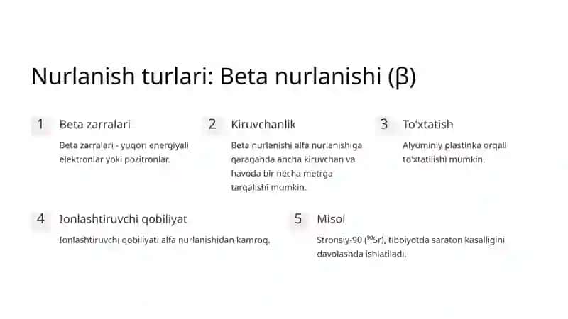 Radioaktivlik va uning turlari. Nurlanish dozasi 4