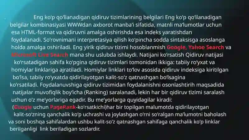 Qidiruv tizimlari 4
