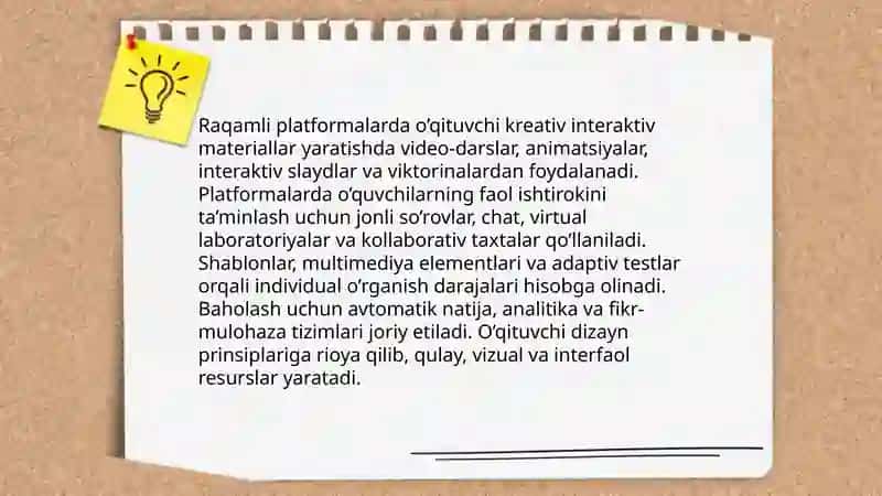 Masofaviy ta'limda o'qituvchining kreativligi 4
