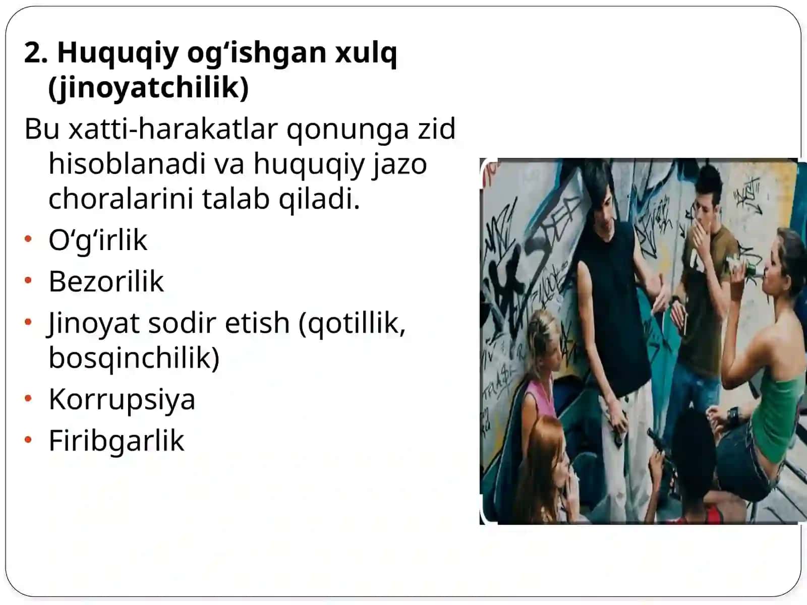 Og‘ishgan xulq klassifikatsiyasi 4