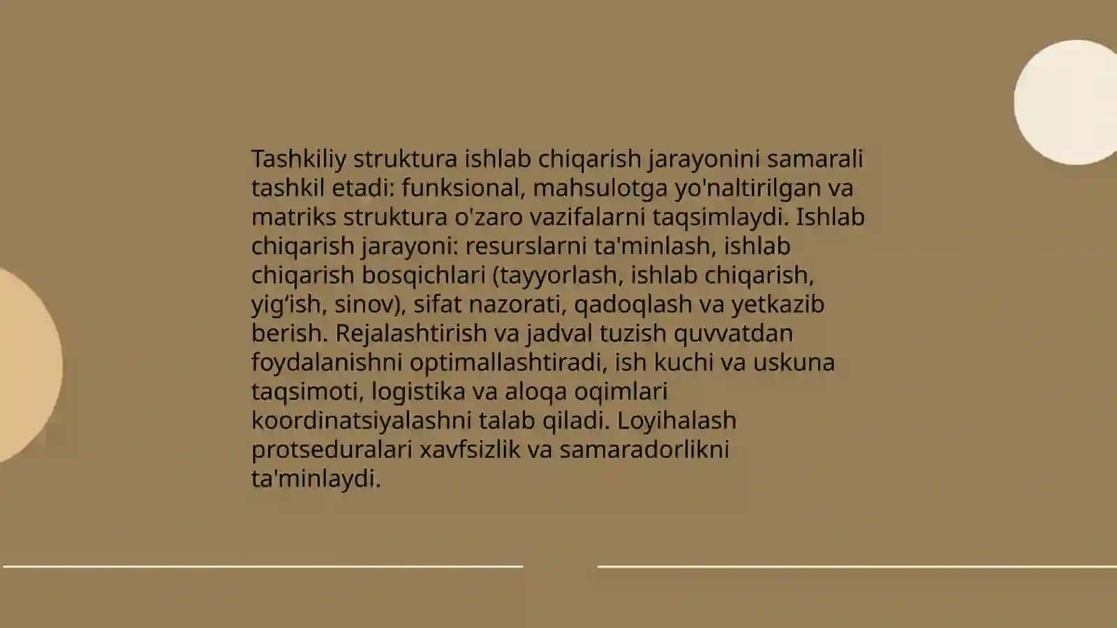 Tadbirkorlikda ishlab chiqarish jarayonining tashkiliy omili 4