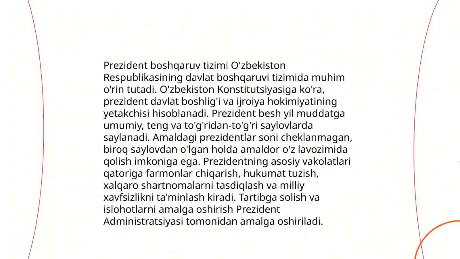 O'zbekiston-Respublika boshqaruv shaklidagi davlat 4