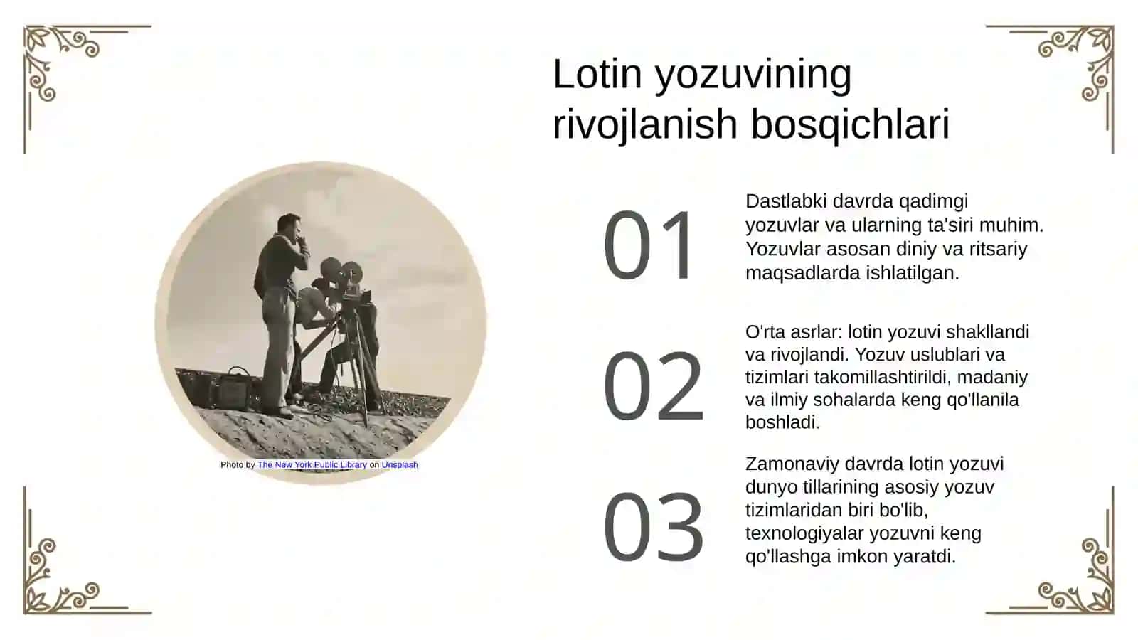 Zamonaviy tillarda lotinshunoslik 4
