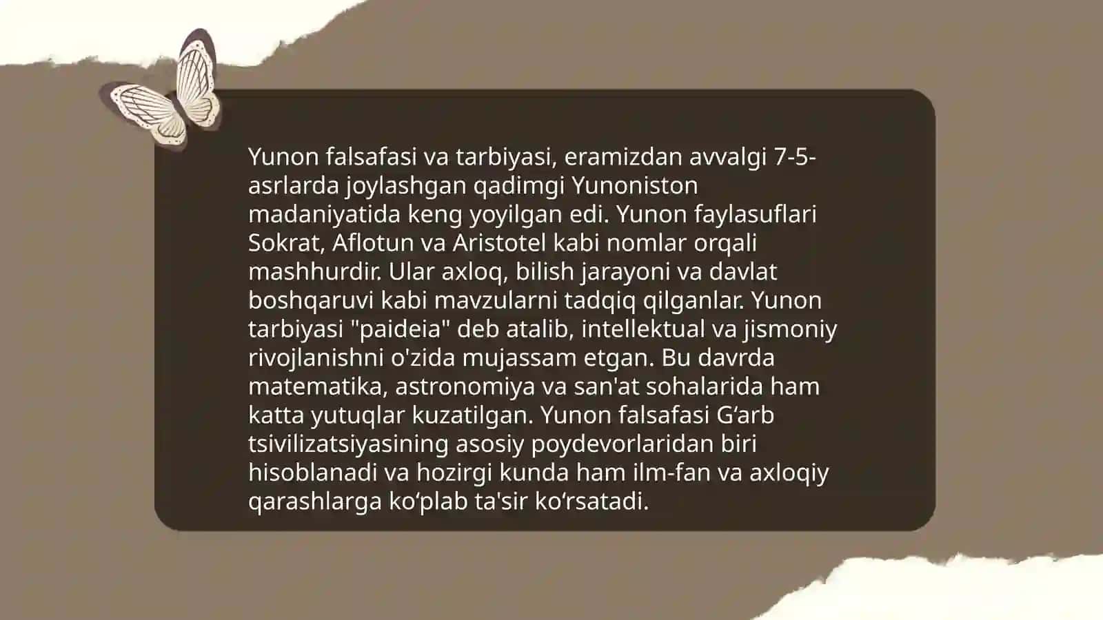 Yunon fuqorolari tarbiyasi 4