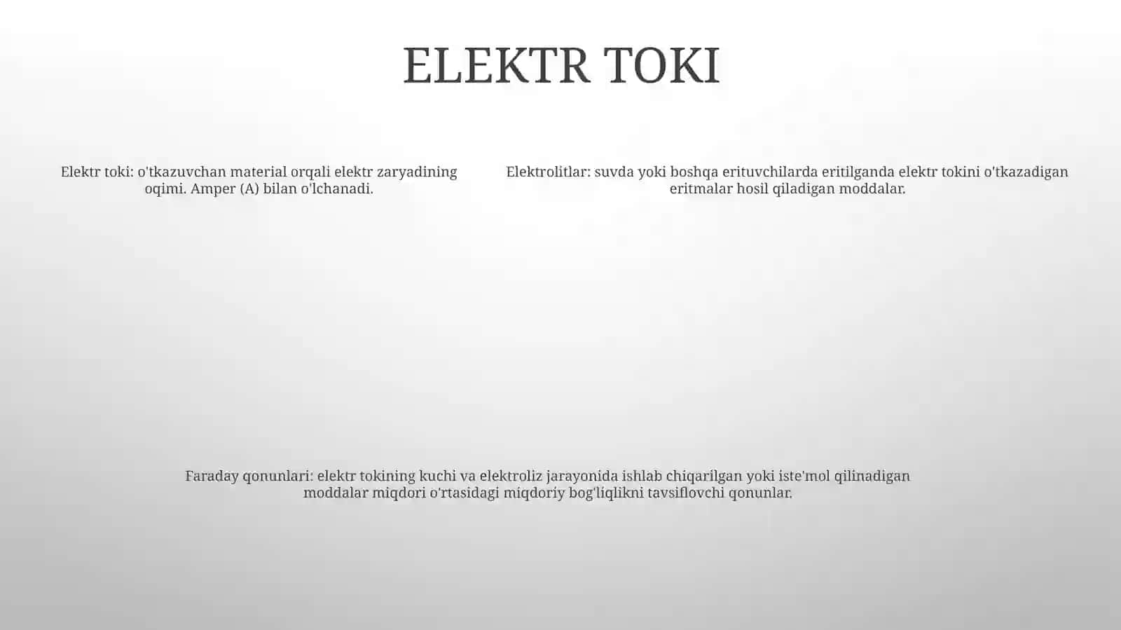 Elektrolitlar ElektrToki.FaradeyQonunlari 4