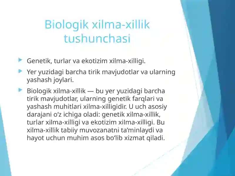 Global biologik xilma-xillik 4