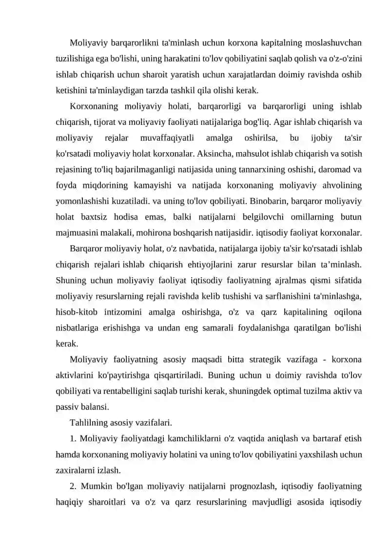 Moliyaviy Barqarorlik Tahlili 4